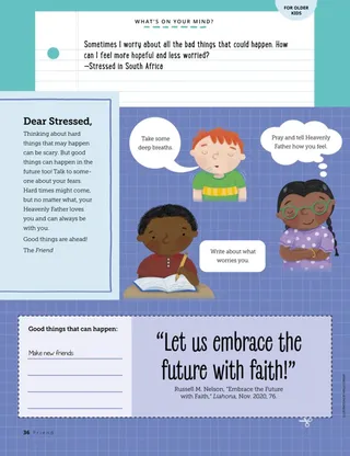 Page from the July 2022 Friend Magazine.