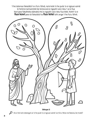 Allegory of the Olive Tree coloring page