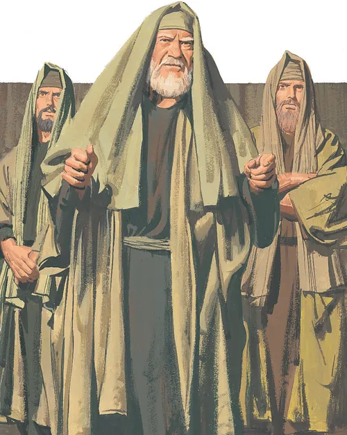 three men standing