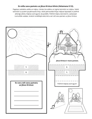 radošā lappusīte: es celšu savu pamatu uz Jēzus Kristus klints