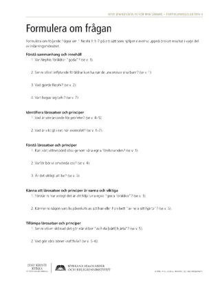 utdelningsblad, Formulera om frågan