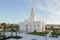 A daytime view of the Concepción Chile Temple and surrounding grounds.
