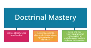 flow chart para sa doctrinal mastery