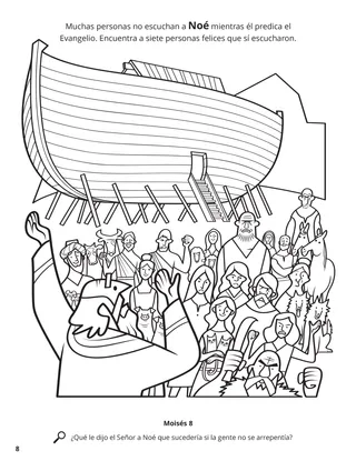 Noah Preached the Gospel coloring page