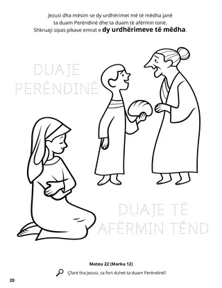 The Two Great Commandments coloring page