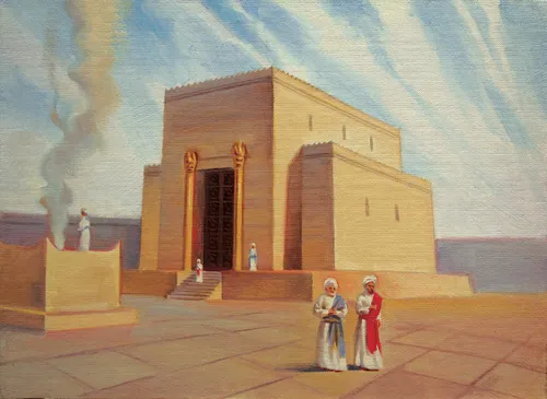 Depiction of the temple of Zerubbabel.