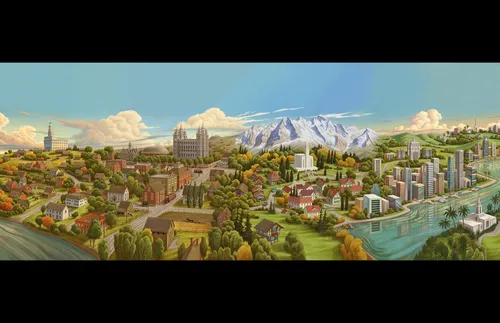 Mural formed by the Saints volumes