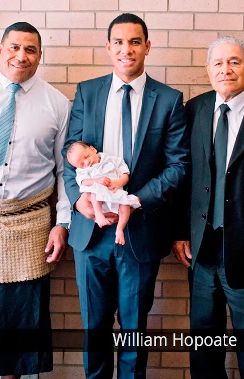 William Hopoate at baby blessing