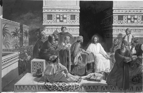 Jesus with Nephite Apostles