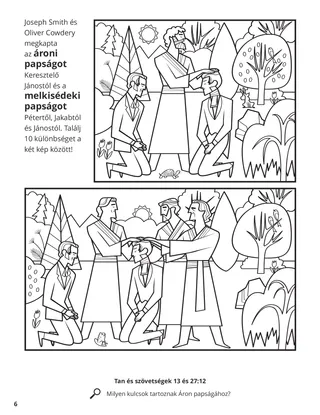 Restoration of the Aaronic and Melchizedek Priesthoods coloring page