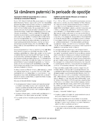 foaie de prezentare, Să rămânem puternici