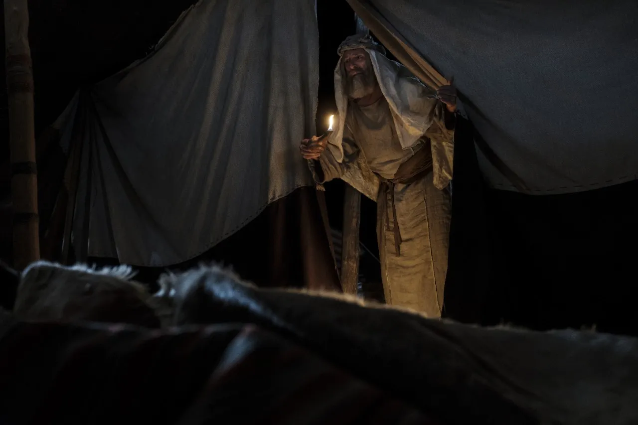 Lehi wakes his sons to tell them about his vision of the tree of life.