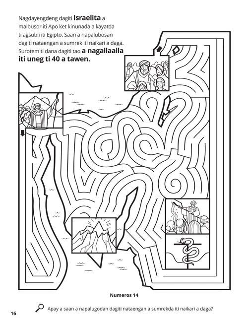 Forty Years in the Wilderness coloring page