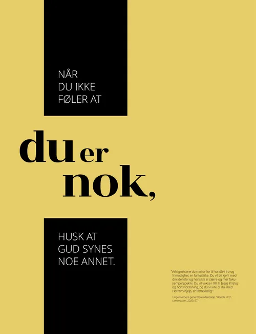 plakat “Du er nok”