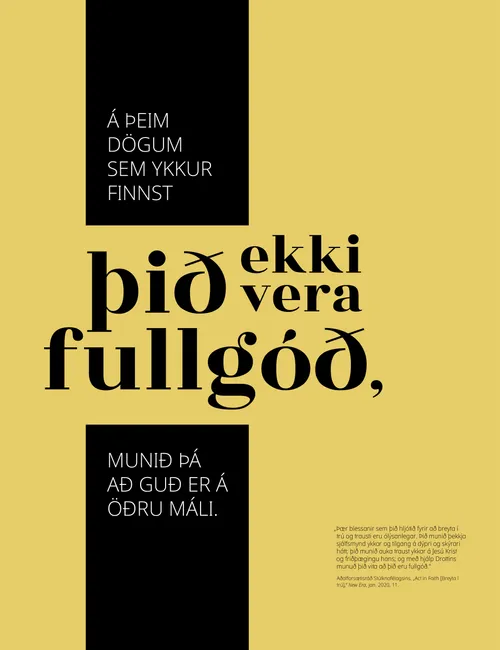 veggspjald „Þið eruð fullgóð“