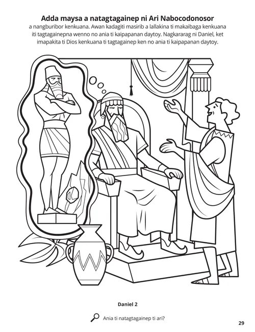 Daniel and the King’s Dream coloring page