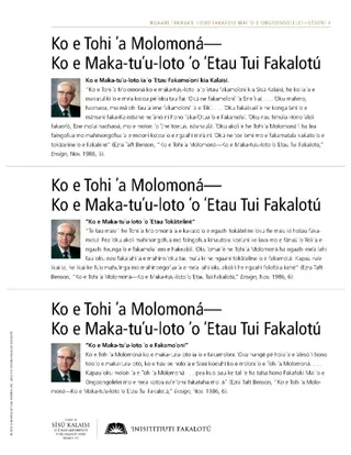 handout, Keystone of Our Religion