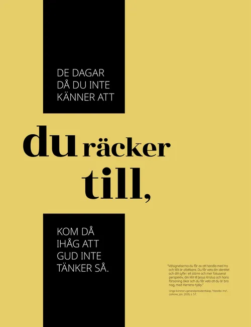 affisch ”Du räcker till”