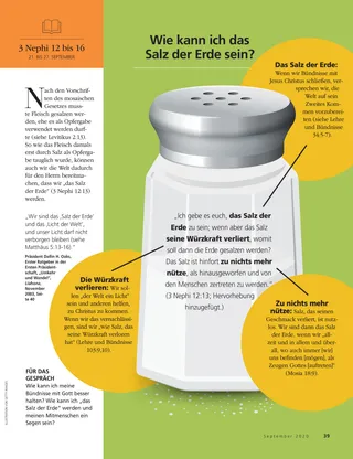 How can I be the salt of the earth