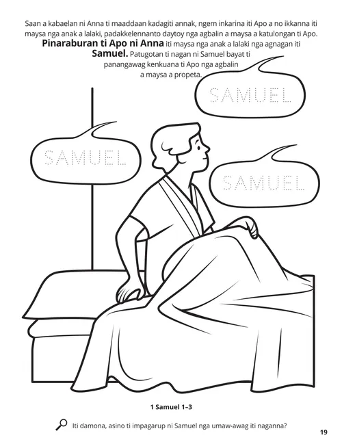 Hannah and Samuel coloring page