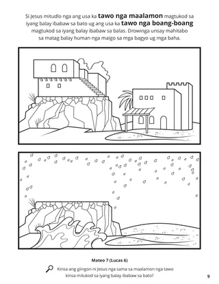 The Wise Man and the Foolish Man coloring page