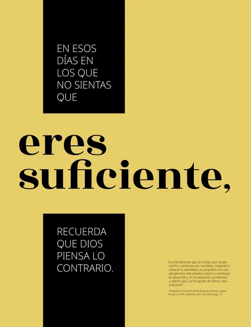 póster “Eres suficiente”