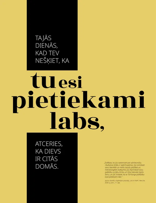 plakāts „Tu esi pietiekami labs”