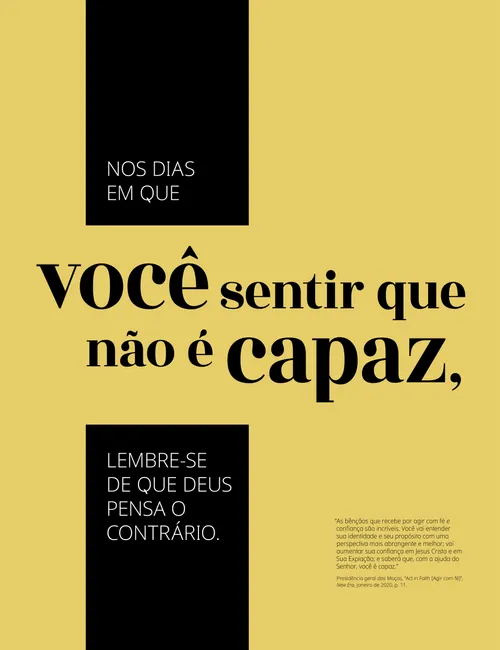 pôster “Você é capaz”