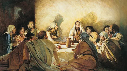 Christ and His disciples at the Last Supper