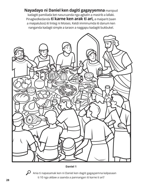 Daniel and His Friends coloring page