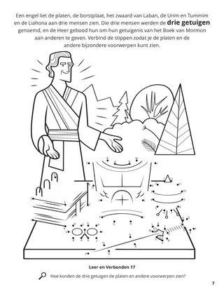 The Three Witnesses of the Book of Mormon coloring page