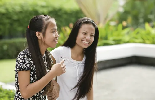 Friends walking together