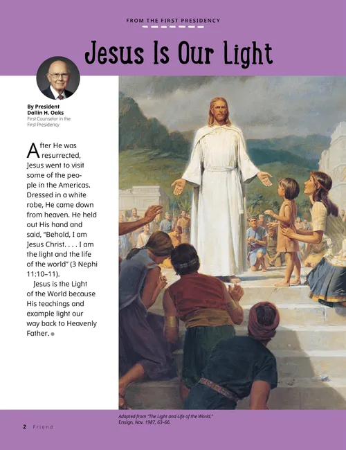 Page PDF of Jesus Christ visiting the Nephites