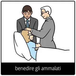 Simbolo del Vangelo “benedire gli ammalati”