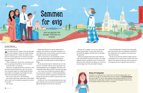 PDF-side av en familie med bagasje og en søstermisjonær ved et tempel