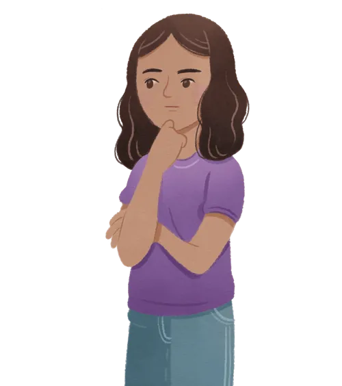 Эрүүгээ тулан бодлогоширч буй охин