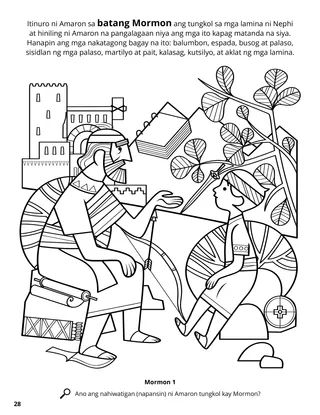 Ammaron Taught Mormon about the Sacred Records coloring page