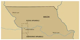 karte, Misūri štata ziemeļi