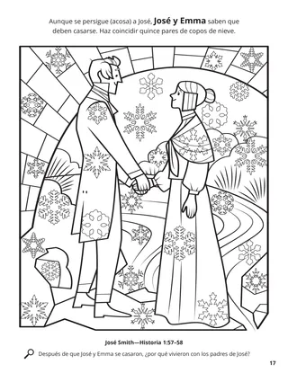 Joseph and Emma coloring page