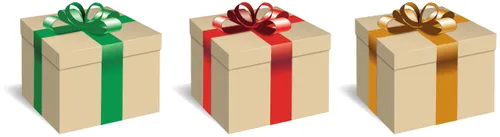 3個包裝好的禮盒