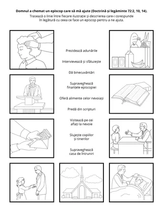 Pagină cu activități pentru copii.