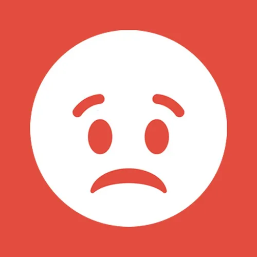 red frowning face