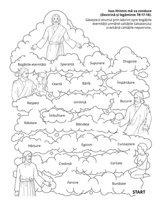 Pagină cu activități pentru copii.