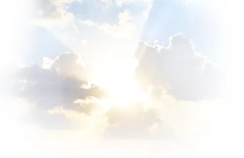 sun breaking through clouds