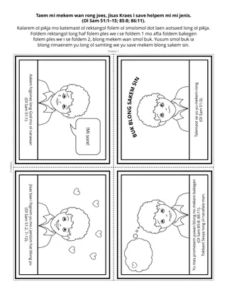 aktiviti pej: Taem mi mekem wan rong joes, Jisas Kraes i save helpem mi blong jenis