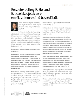 handout, Holland talk