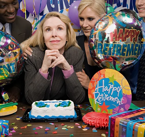 woman at retirement party