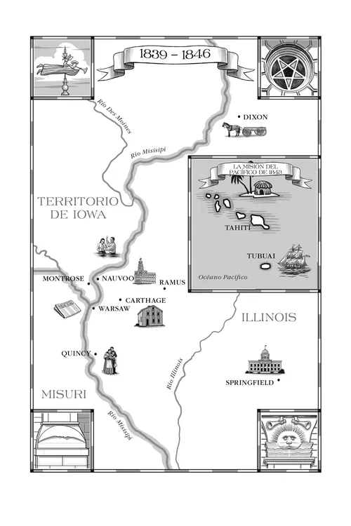 mapa de Illinois con recuadro de Tahití