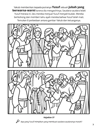 Joseph’s Coat of Many Colors coloring page