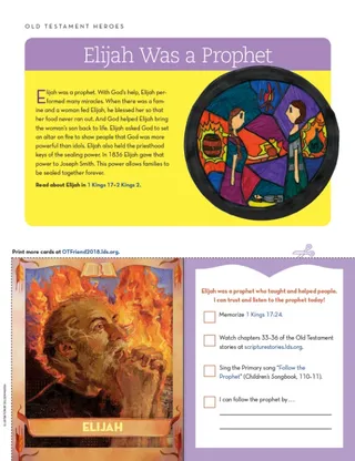 Old Testament card of Elijah